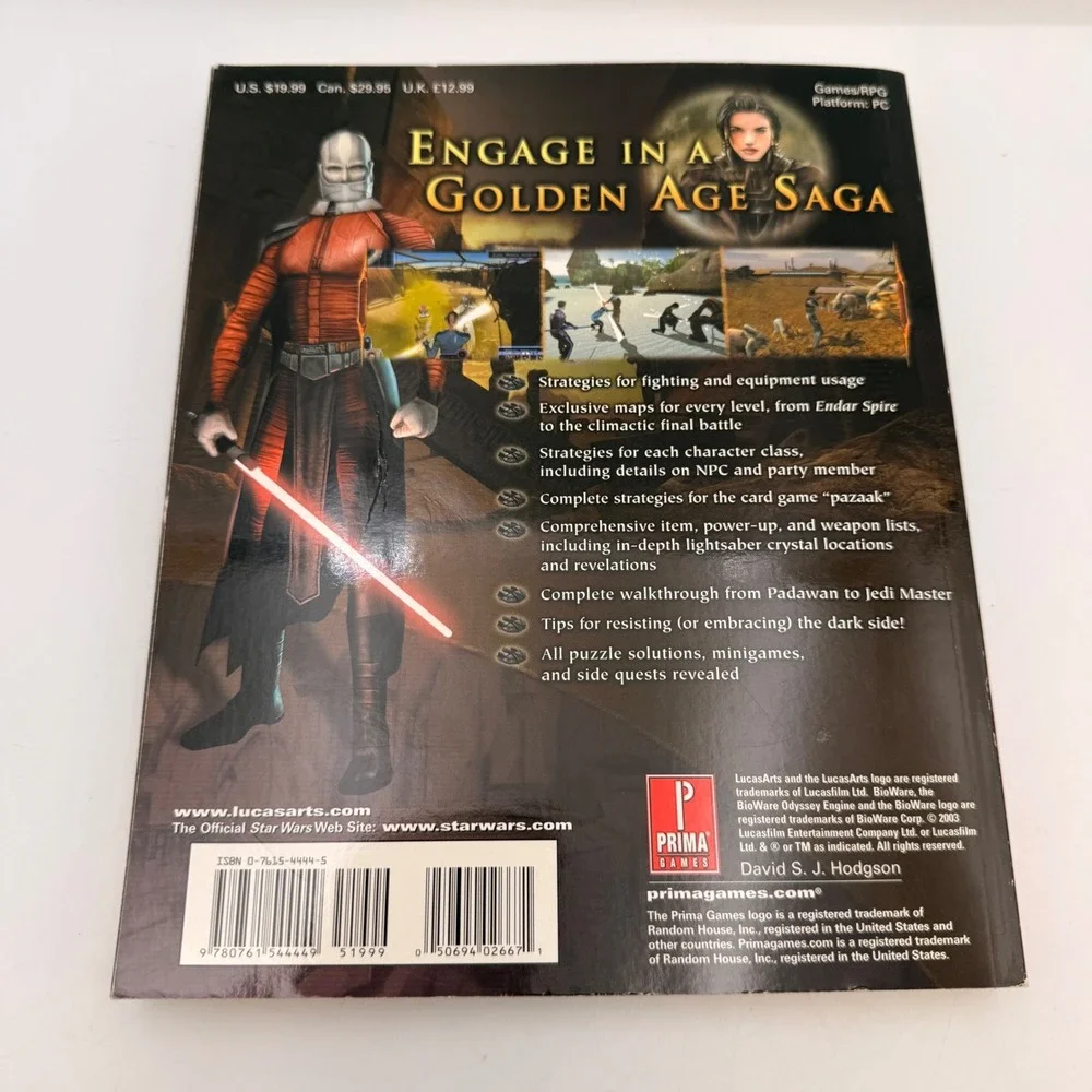 Star Wars Knights of the Old Republic Prima Official Strategy Guide KOTOR